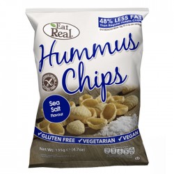 Eat Real Hummus Chips - Sea Salt - 12 x 45g